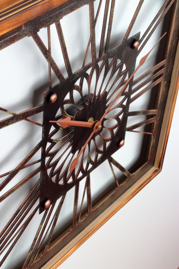 Nástěnné hodiny dřevěné 50x50cm