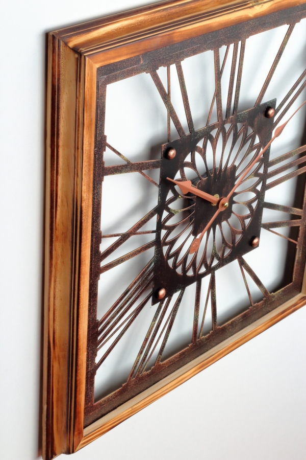 Nástěnné hodiny dřevěné 50x50cm