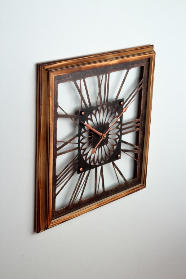 Nástěnné hodiny dřevěné 50x50cm