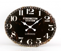 Nástěnné hodiny Kensington černé oválné 49x39cm