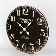 Nástěnné hodiny Kensington černé oválné 49x39cm