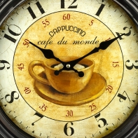 Nástěnné hodiny kovové Cappucino 40cm