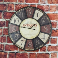 Nástěnné hodiny kovové s obručí Antiques 58cm