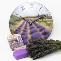 Nástěnné hodiny Lány levandule 30cm