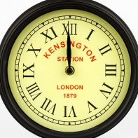 Nástěnné hodiny oboustranné Kensington station London 1879 35x38x9cm