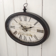 Nástěnné hodiny ovál Oliva 50cm