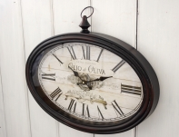 Nástěnné hodiny ovál Oliva 50cm