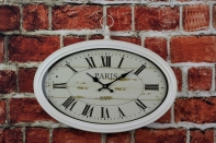 Nástěnné hodiny ovál Paříž 50cm