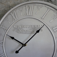 Nástěnné hodiny oválné Kensington bílé 63cm