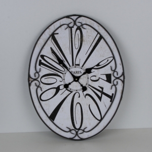 Nástěnné hodiny oválné Paris 60x45cm