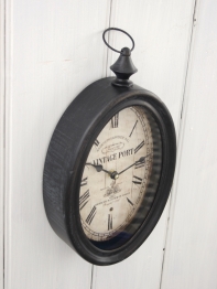 Nástěnné hodiny oválné Vintage Port 
