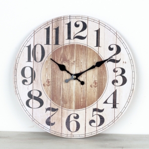 Nástěnné hodiny prkenný vzhled 34cm