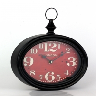 Nástěnné hodiny s červeným ciferníkem 28x27cm