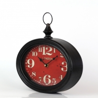 Nástěnné hodiny s červeným ciferníkem 28x27cm