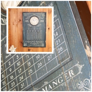 Nástěnné hodiny s kalendářem 40x60cm