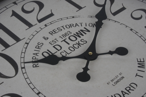 Nástěnné hodiny s úchytem OLD TOWN 60cm