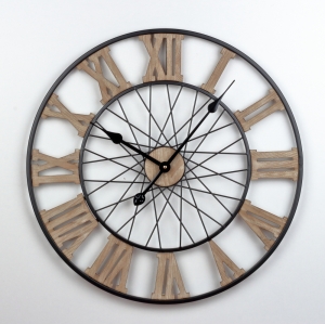 Nástěnné kovové hodiny 58cm