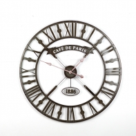 Nástěnné kovové XXL hodiny Café de Paris 73 cm