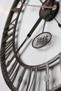 Nástěnné kovové XXL hodiny Café de Paris 73 cm