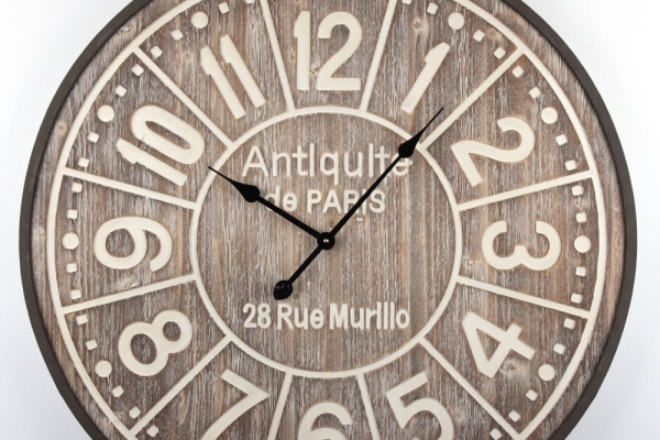 Nástěnné kulaté vintage hodiny Antiquite de Paris 80cm