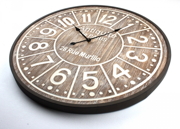 Nástěnné kulaté vintage hodiny Antiquite de Paris 80cm