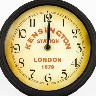 Nástěnné oboustranné hodiny Kensington Station London 1879 36x37x9cm