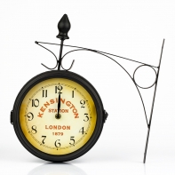 Nástěnné oboustranné hodiny Kensington Station London 1879 36x37x9cm