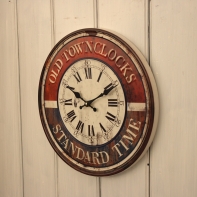 Nástěnné retro hodiny OLD TOWN 40cm