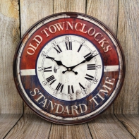 Nástěnné retro hodiny OLD TOWN 40cm