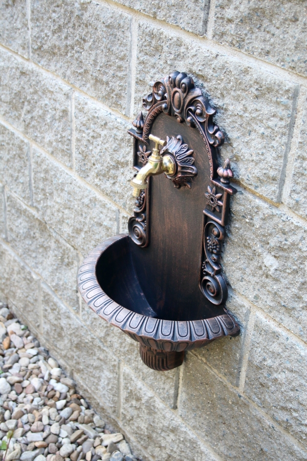 Nástěnné retro umyvadlo 39 × 61 × 19 cm