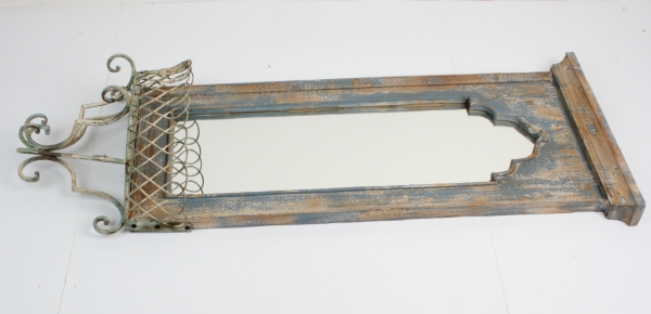 Nástěnné zrcadlo se zábradlím 42x16x105cm