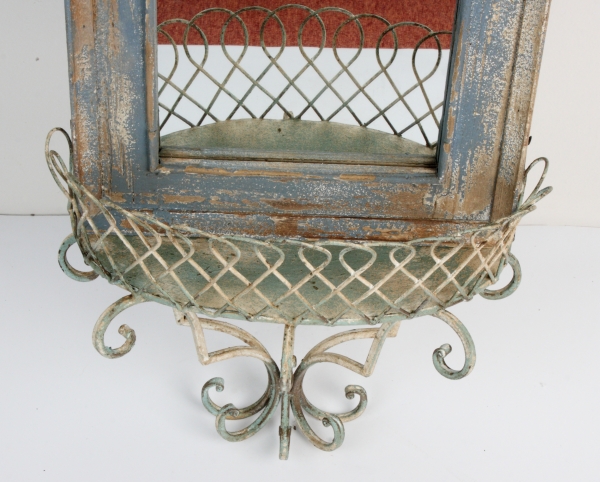 Nástěnné zrcadlo se zábradlím 42x16x105cm