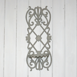 Nástěnný držák na květiny bílý 53cm