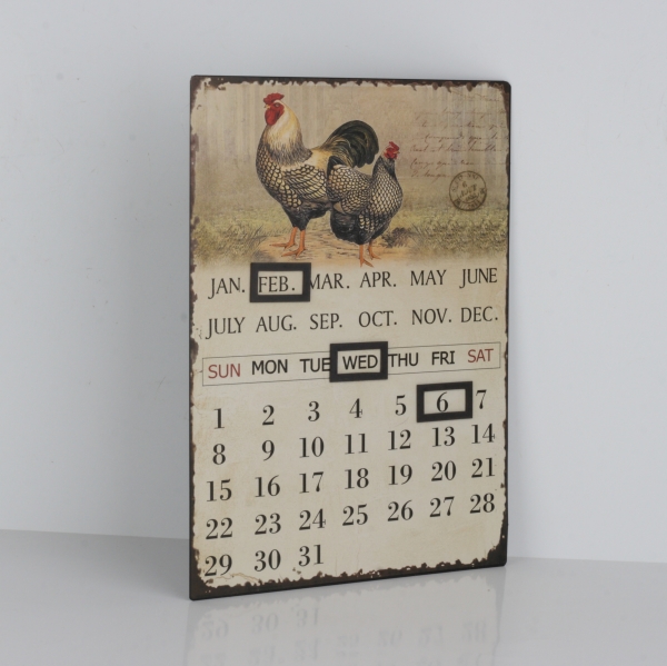 Nástěnný kalendář s magnety slepice 25x33cm