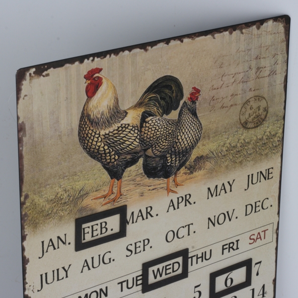 Nástěnný kalendář s magnety slepice 25x33cm