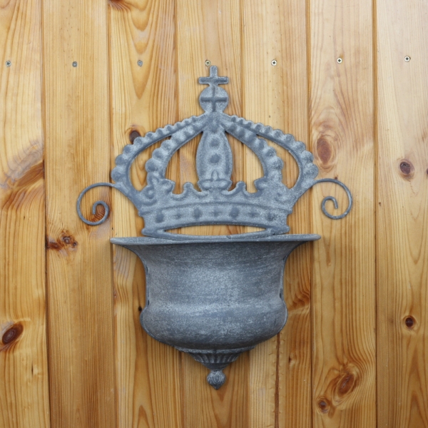 Nástěnný květináč s patinou 42x38cm