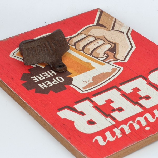 Nástěnný otvírák lahví PREMIUM BEER 16x23cm