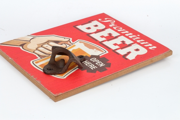 Nástěnný otvírák lahví PREMIUM BEER 16x23cm