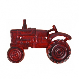 Nástěnný otvírák na láhve traktor červený 20x14cm