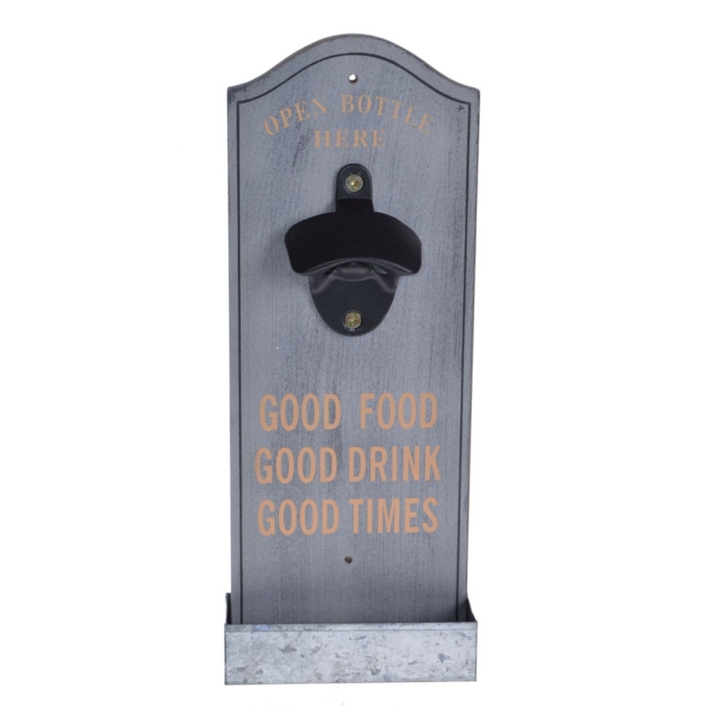 Nástěnný otvírák na pivo 30cm