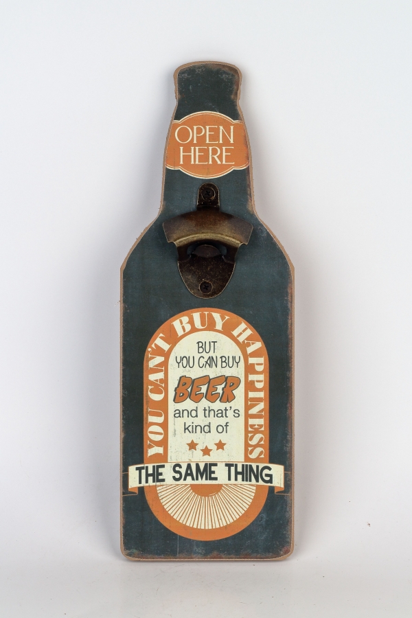 Nástěnný otvírák na pivo 36cm