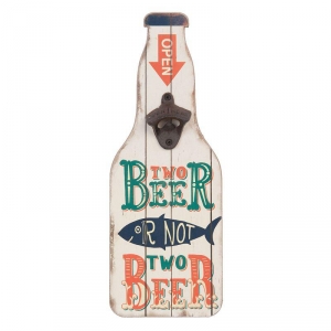 Nástěnný otvírák na pivo 40cm