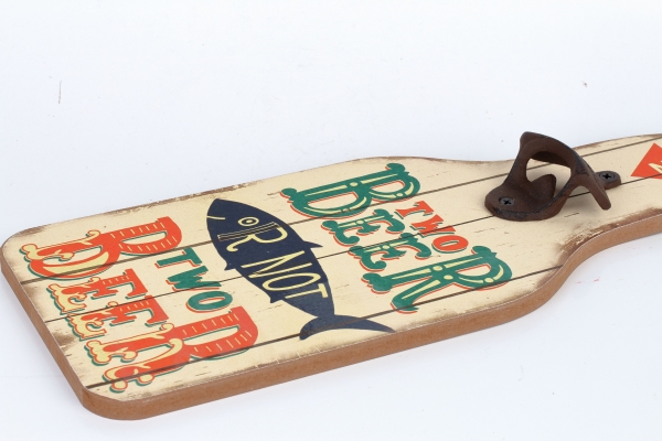 Nástěnný otvírák na pivo 40cm