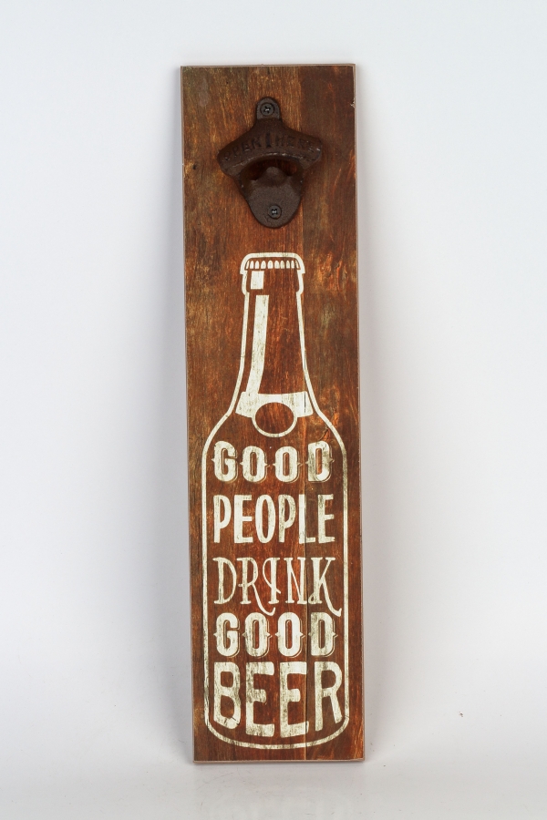 Nástěnný otvírák na pivo GOOD PEOPLE DRINK GOOD BEER 40cm