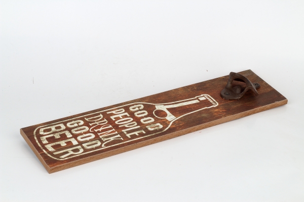 Nástěnný otvírák na pivo GOOD PEOPLE DRINK GOOD BEER 40cm