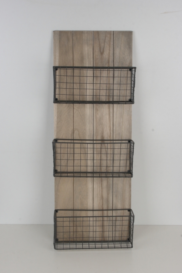 Nástěnný stojan na noviny 32x87x14cm