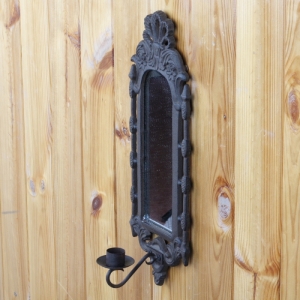 Nástěnný svícen se zrcadlem 37cm