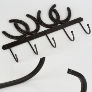 Nástěnný věšák 5 háčků podkovy 42x23cm - VYŘAZENO