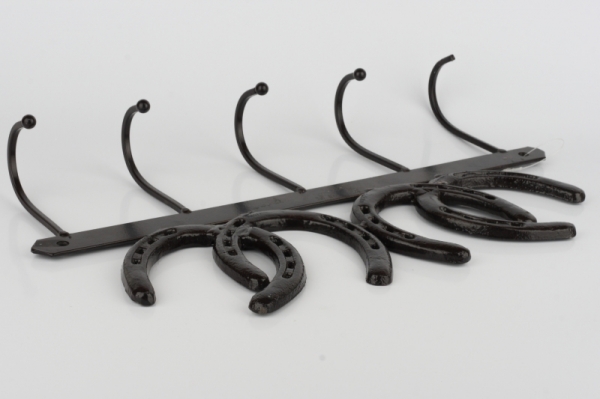 Nástěnný věšák 5 háčků podkovy 42x23cm - VYŘAZENO