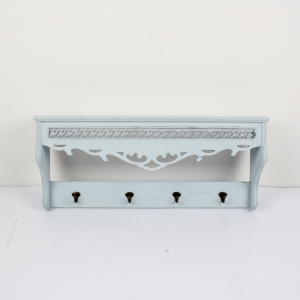 Nástěnný věšák dřevěný s policí 76x18x33cm VYŘAZENO